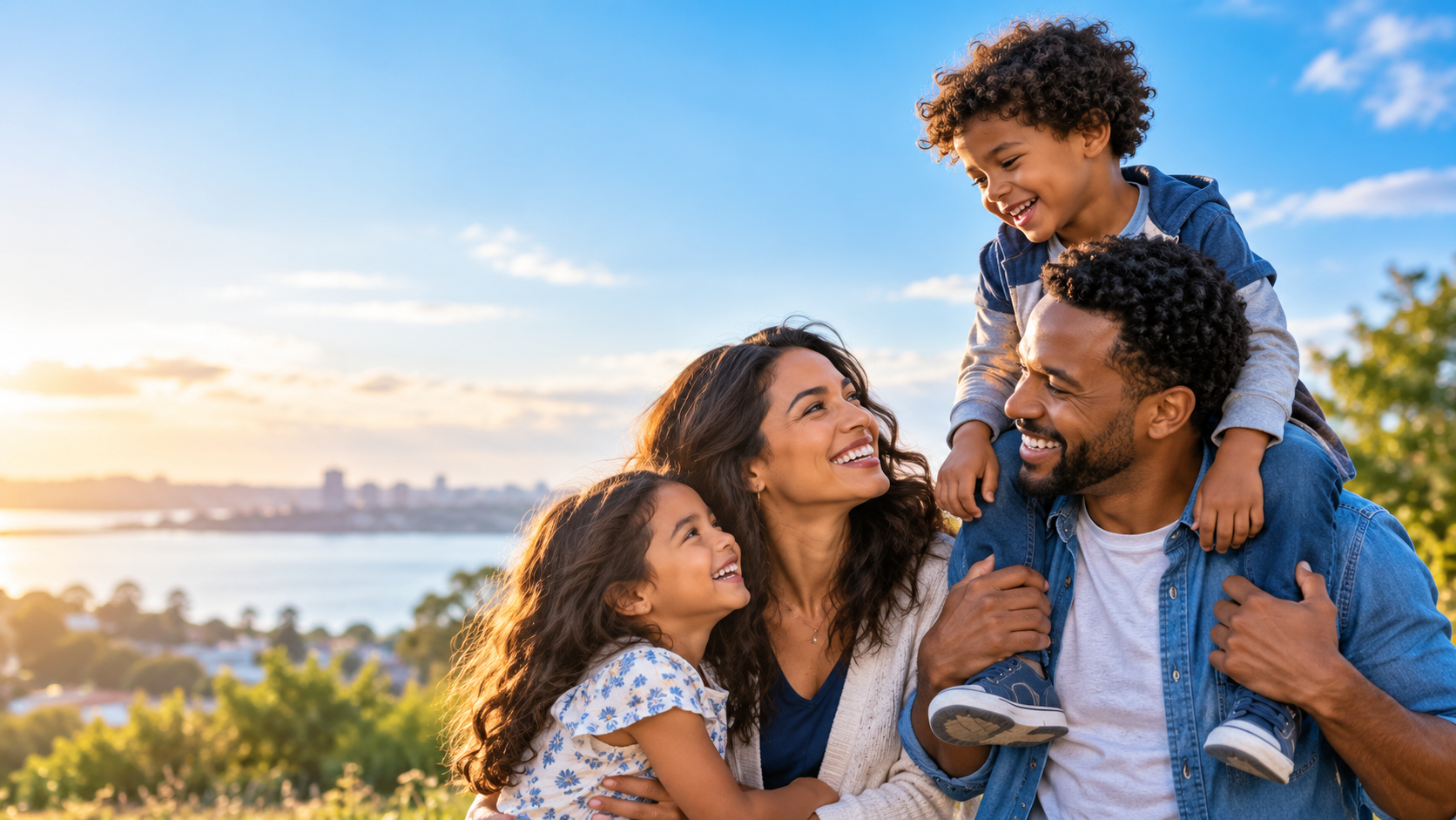 Family enjoying time together outdoors